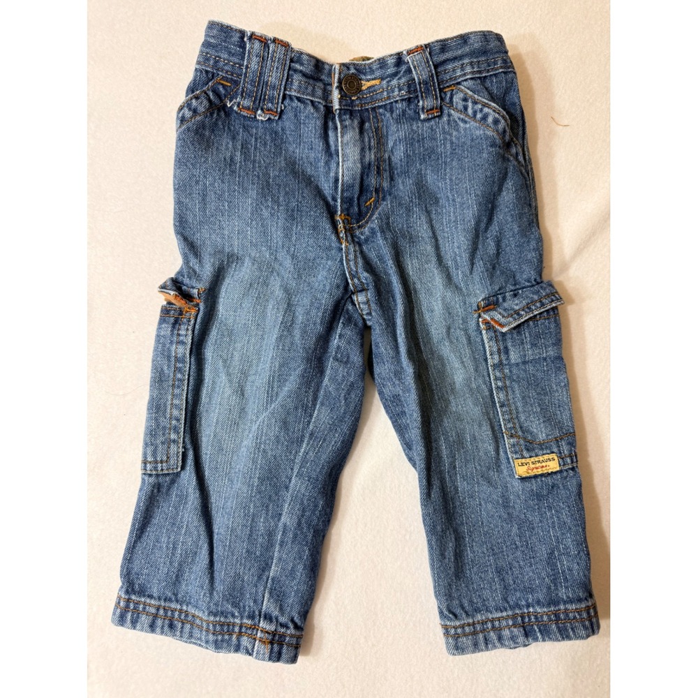 Levi Strauss Signature Cargo Jeans Toddler 18M Blue  Denim Pants